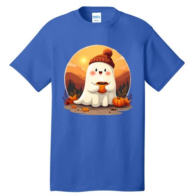 Cute Ghost Ing Boo Ghost Ing Coffee Halloween Meaningful Gift Tall T-Shirt