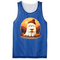 Cute Ghost Ing Boo Ghost Ing Coffee Halloween Meaningful Gift Mesh Reversible Basketball Jersey Tank