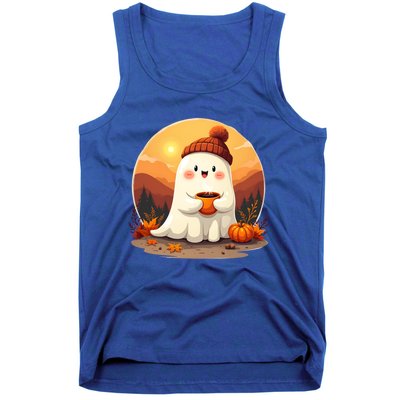 Cute Ghost Ing Boo Ghost Ing Coffee Halloween Meaningful Gift Tank Top