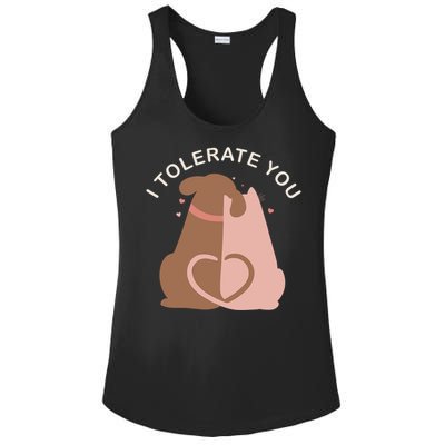 Couples Gift I Tolerate You Cat And Dog Husband Wife Gift Ladies PosiCharge Competitor Racerback Tank