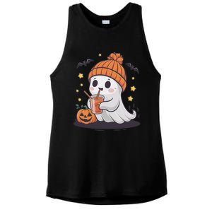 Cute Ghost Ing Coffee Funny Pumpkin Costume Funny Gift Ladies PosiCharge Tri-Blend Wicking Tank