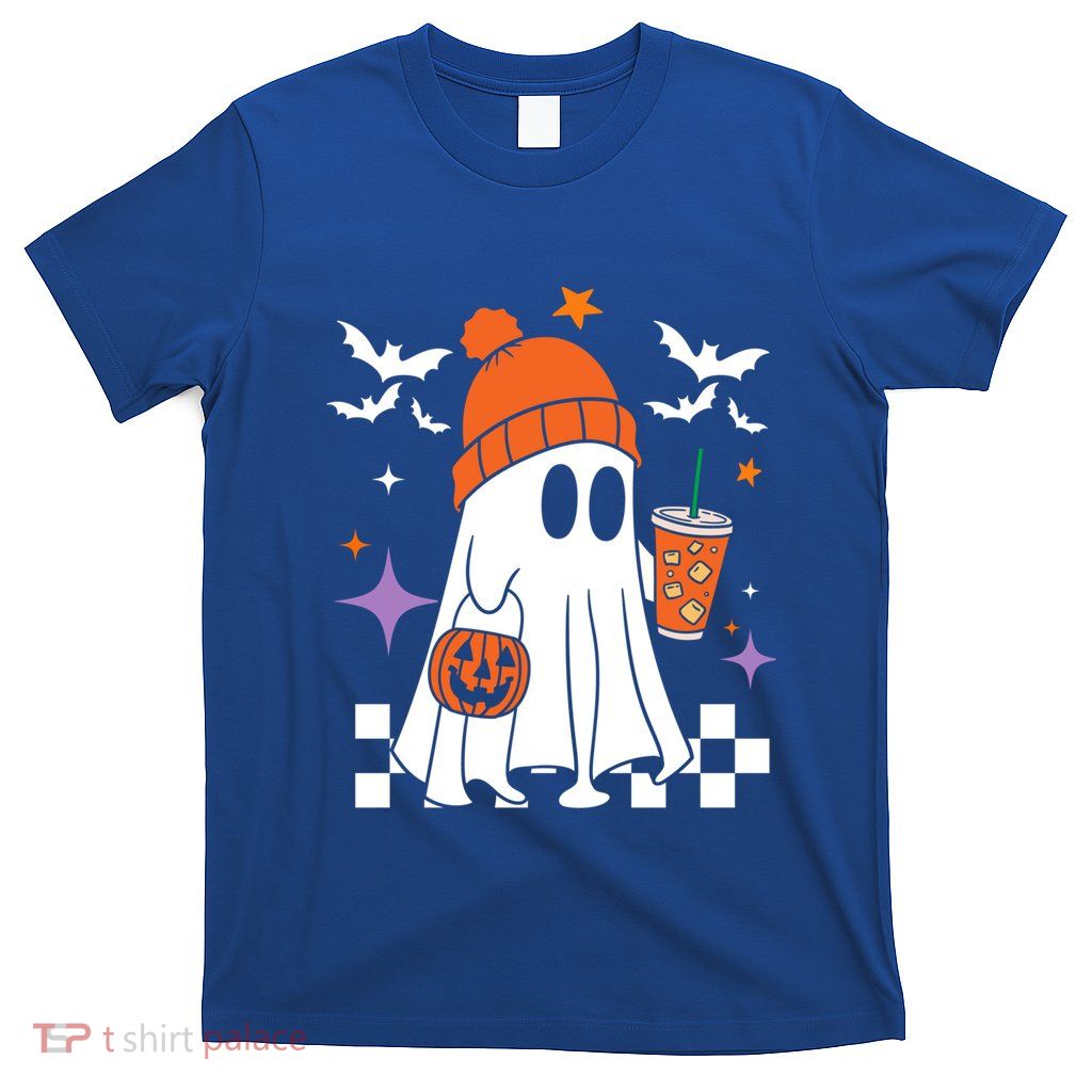 Cute Ghost Ing Coffee Halloween Ghost Coffee Pumpkin Gift T-Shirt