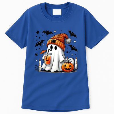 Cute Ghost Ing Coffee Halloween Ghost Coffee Cool Gift Tall T-Shirt