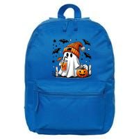 Cute Ghost Ing Coffee Halloween Ghost Coffee Cool Gift 16 in Basic Backpack