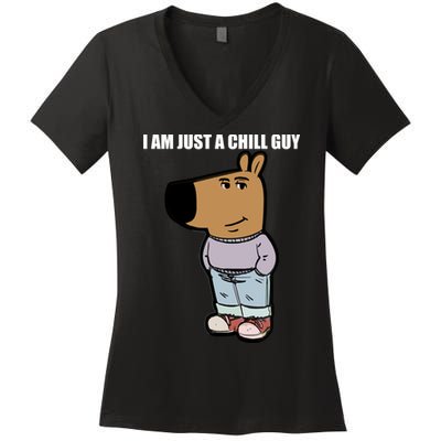 Chill Guy Women's V-Neck T-Shirt