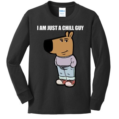 Chill Guy Kids Long Sleeve Shirt