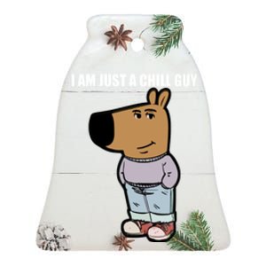 Chill Guy Ceramic Bell Ornament