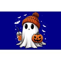 Cute Ghost Ing Coffee Halloween Ghost Ice Coffee Gift Bumper Sticker