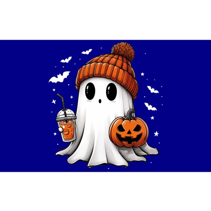 Cute Ghost Ing Coffee Halloween Ghost Ice Coffee Gift Bumper Sticker