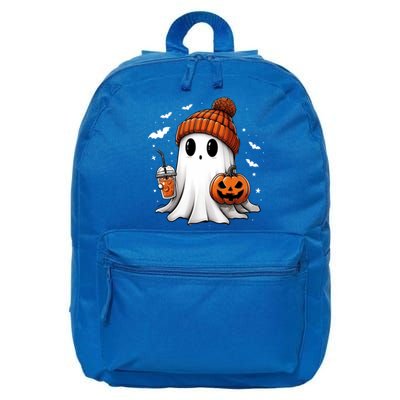 Cute Ghost Ing Coffee Halloween Ghost Ice Coffee Gift 16 in Basic Backpack