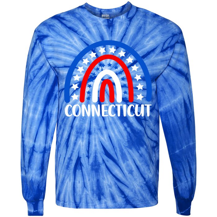 Connecticut Gift I Love Connecticut Usa Funny Gift Tie-Dye Long Sleeve Shirt