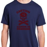 Caution Gaming In Progress Adult ChromaSoft Performance T-Shirt