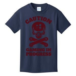 Caution Gaming In Progress Kids T-Shirt