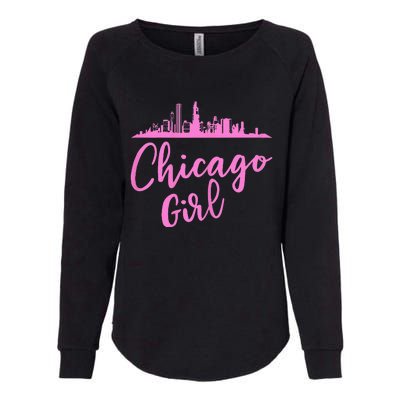 Chicago Girl Illinois State Womens California Wash Sweatshirt