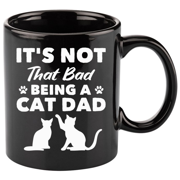 Cat Grandpa Its Not That Bad Being A Cat Dad Cat Daddy Gift 11oz C Handle Ceramic Mug
