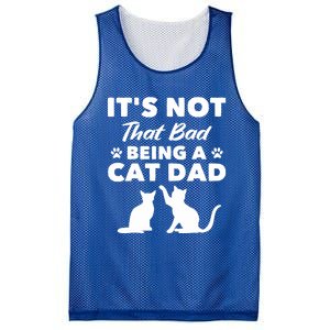 Cat Grandpa Its Not That Bad Being A Cat Dad Cat Daddy Gift Mesh Reversible Basketball Jersey Tank