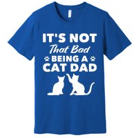 Cat Grandpa Its Not That Bad Being A Cat Dad Cat Daddy Gift Premium T-Shirt