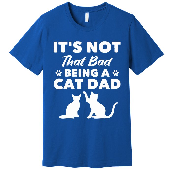 Cat Grandpa Its Not That Bad Being A Cat Dad Cat Daddy Gift Premium T-Shirt