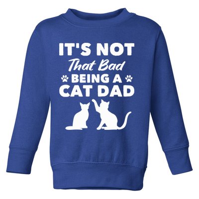Cat Grandpa Its Not That Bad Being A Cat Dad Cat Daddy Gift Toddler Sweatshirt