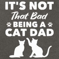Cat Grandpa Its Not That Bad Being A Cat Dad Cat Daddy Gift Cotton Canvas Backpack