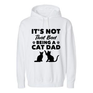 Cat Grandpa Its Not That Bad Being A Cat Dad Cat Daddy Gift Garment-Dyed Fleece Hoodie