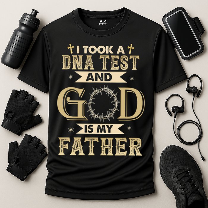 Christian Gift I Took A DNA Test and God Is My Father Cooling Performance Crew T-Shirt