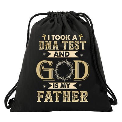 Christian Gift I Took A DNA Test and God Is My Father Drawstring Bag
