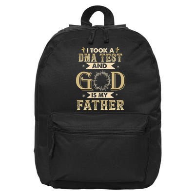 Christian Gift I Took A DNA Test and God Is My Father 16 in Basic Backpack