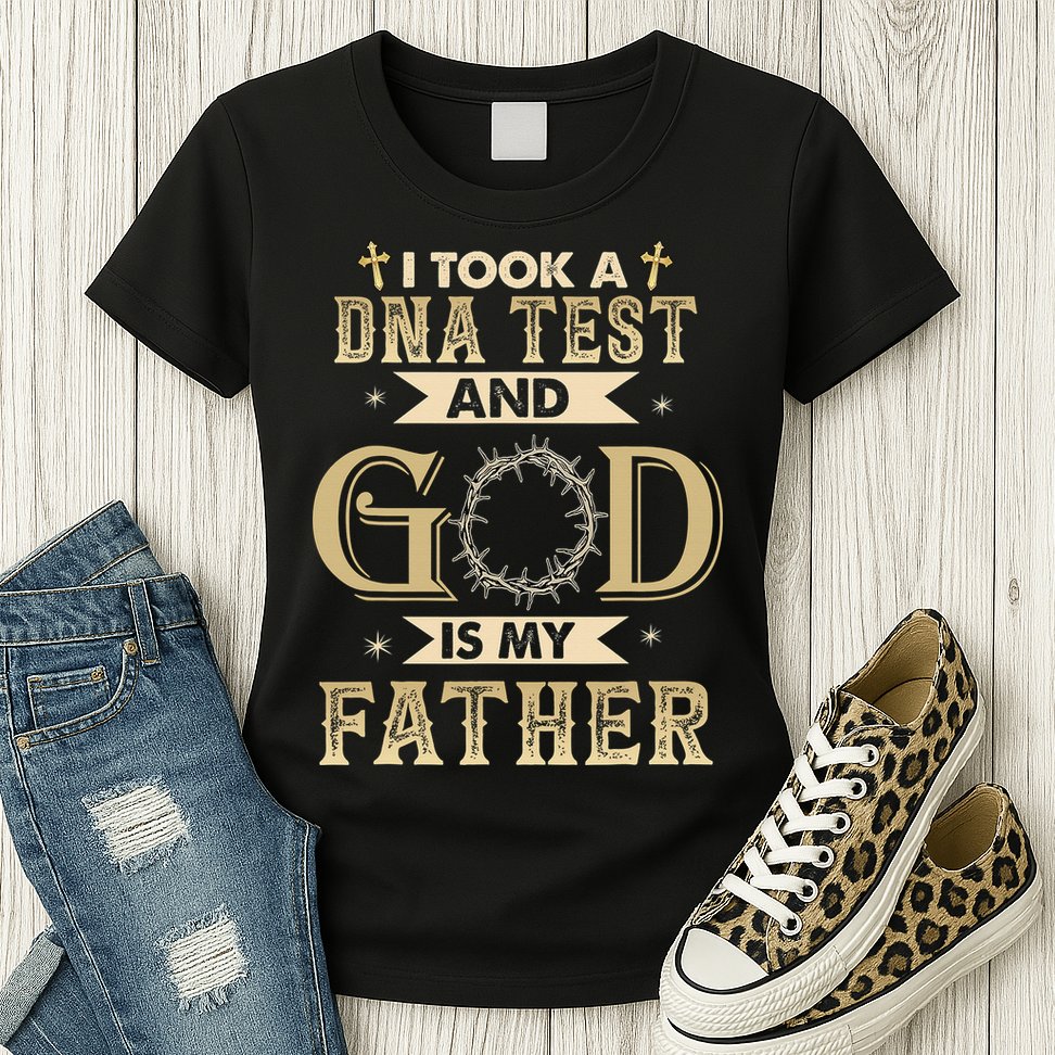 Christian Gift I Took A DNA Test and God Is My Father Womens T-Shirt