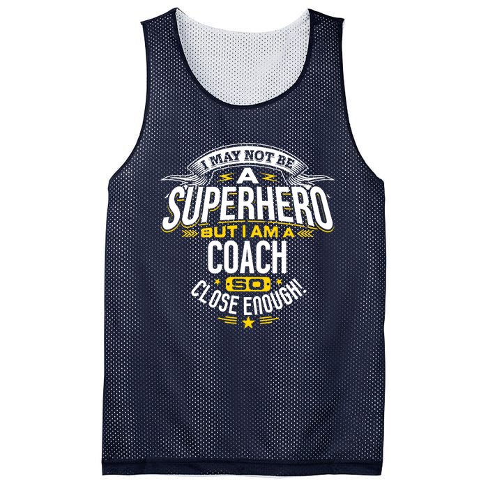 Coach Gift Idea Superhero Coach For Coaches Mesh Reversible Basketball Jersey Tank