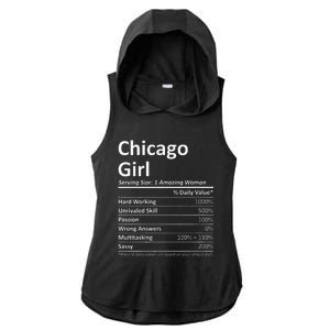 CHICAGO GIRL IL ILLINOIS Funny City Home Roots USA Gift Ladies PosiCharge Tri-Blend Wicking Draft Hoodie Tank