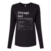 CHICAGO GIRL IL ILLINOIS Funny City Home Roots USA Gift Womens Cotton Relaxed Long Sleeve T-Shirt