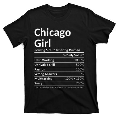 CHICAGO GIRL IL ILLINOIS Funny City Home Roots USA Gift T-Shirt