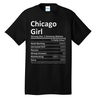 CHICAGO GIRL IL ILLINOIS Funny City Home Roots USA Gift Tall T-Shirt