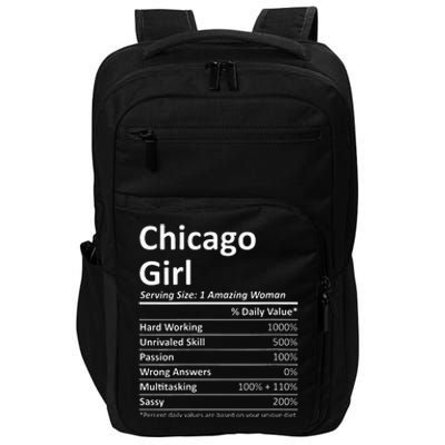 CHICAGO GIRL IL ILLINOIS Funny City Home Roots USA Gift Impact Tech Backpack