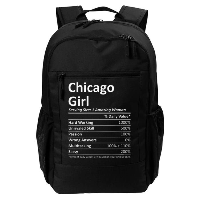 CHICAGO GIRL IL ILLINOIS Funny City Home Roots USA Gift Daily Commute Backpack