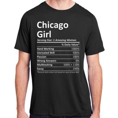 CHICAGO GIRL IL ILLINOIS Funny City Home Roots USA Gift Adult ChromaSoft Performance T-Shirt