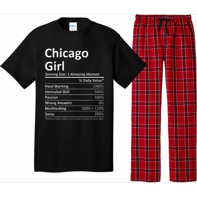 CHICAGO GIRL IL ILLINOIS Funny City Home Roots USA Gift Pajama Set