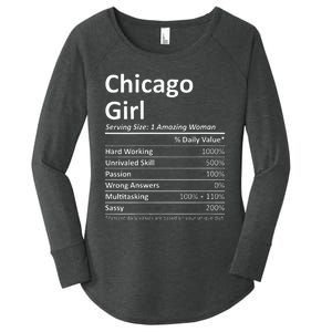 CHICAGO GIRL IL ILLINOIS Funny City Home Roots USA Gift Women's Perfect Tri Tunic Long Sleeve Shirt