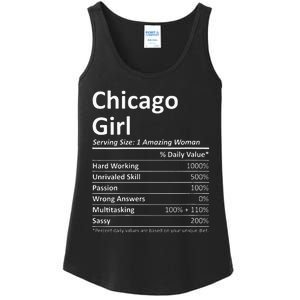 CHICAGO GIRL IL ILLINOIS Funny City Home Roots USA Gift Ladies Essential Tank