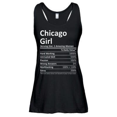 CHICAGO GIRL IL ILLINOIS Funny City Home Roots USA Gift Ladies Essential Flowy Tank