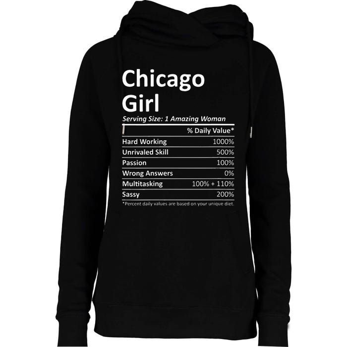 CHICAGO GIRL IL ILLINOIS Funny City Home Roots USA Gift Womens Funnel Neck Pullover Hood