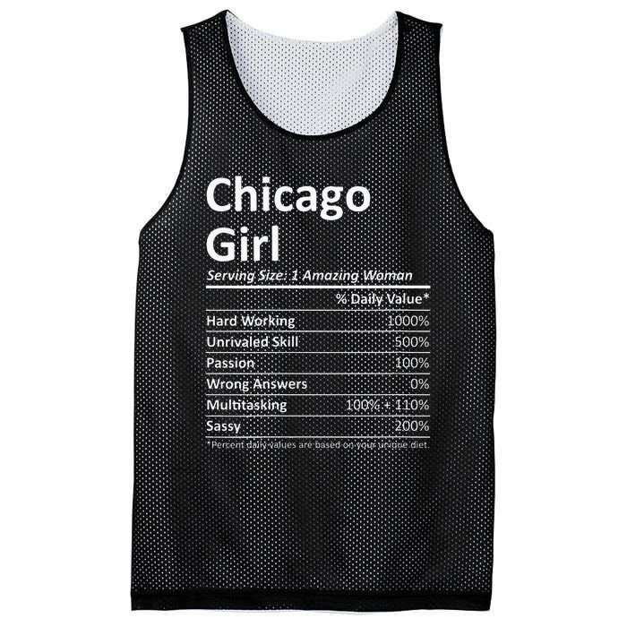 CHICAGO GIRL IL ILLINOIS Funny City Home Roots USA Gift Mesh Reversible Basketball Jersey Tank