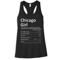 CHICAGO GIRL IL ILLINOIS Funny City Home Roots USA Gift Women's Racerback Tank