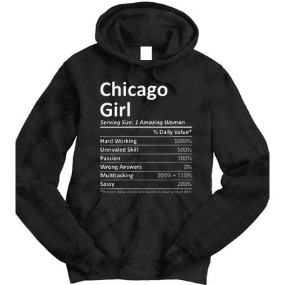 CHICAGO GIRL IL ILLINOIS Funny City Home Roots USA Gift Tie Dye Hoodie