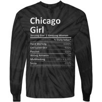 CHICAGO GIRL IL ILLINOIS Funny City Home Roots USA Gift Tie-Dye Long Sleeve Shirt