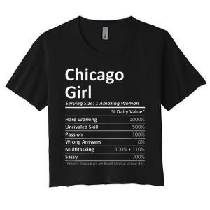 CHICAGO GIRL IL ILLINOIS Funny City Home Roots USA Gift Women's Crop Top Tee