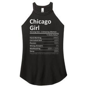 CHICAGO GIRL IL ILLINOIS Funny City Home Roots USA Gift Women's Perfect Tri Rocker Tank