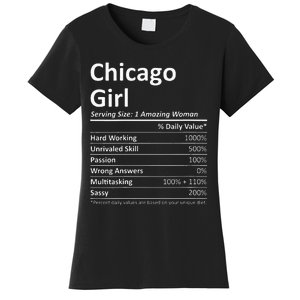 CHICAGO GIRL IL ILLINOIS Funny City Home Roots USA Gift Women's T-Shirt