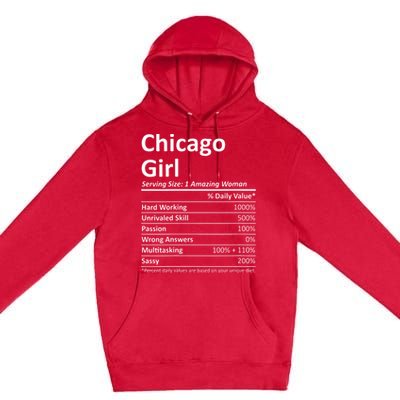 CHICAGO GIRL IL ILLINOIS Funny City Home Roots USA Gift Premium Pullover Hoodie